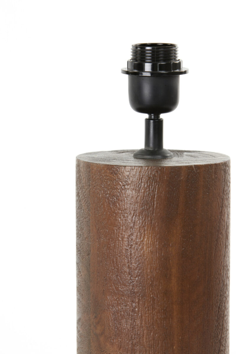 Base de lámpara de madera en forma cilíndrica Light & Living Manilla - H. 45 cm - Imagen 3