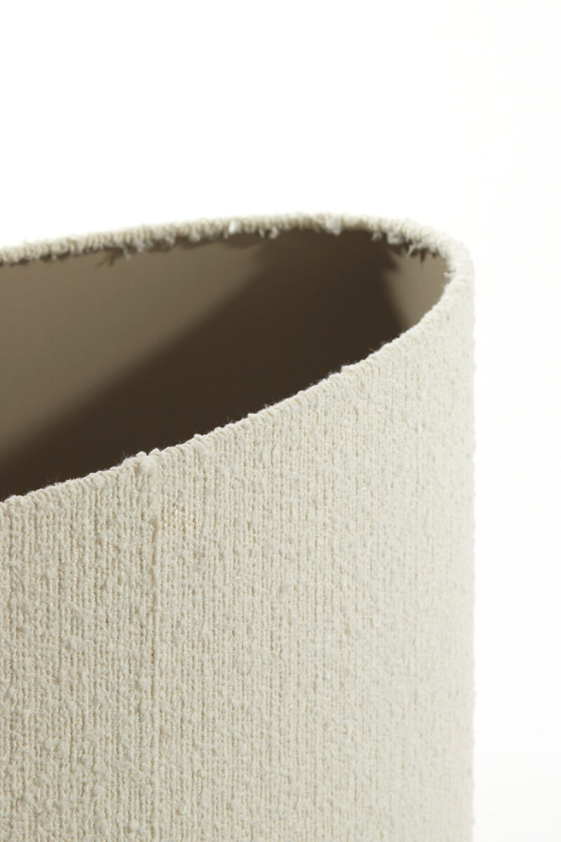 Pantalla de lámpara cilíndrica de tela beige Light & Living Bolero - H. 32 cm - Imagen 6