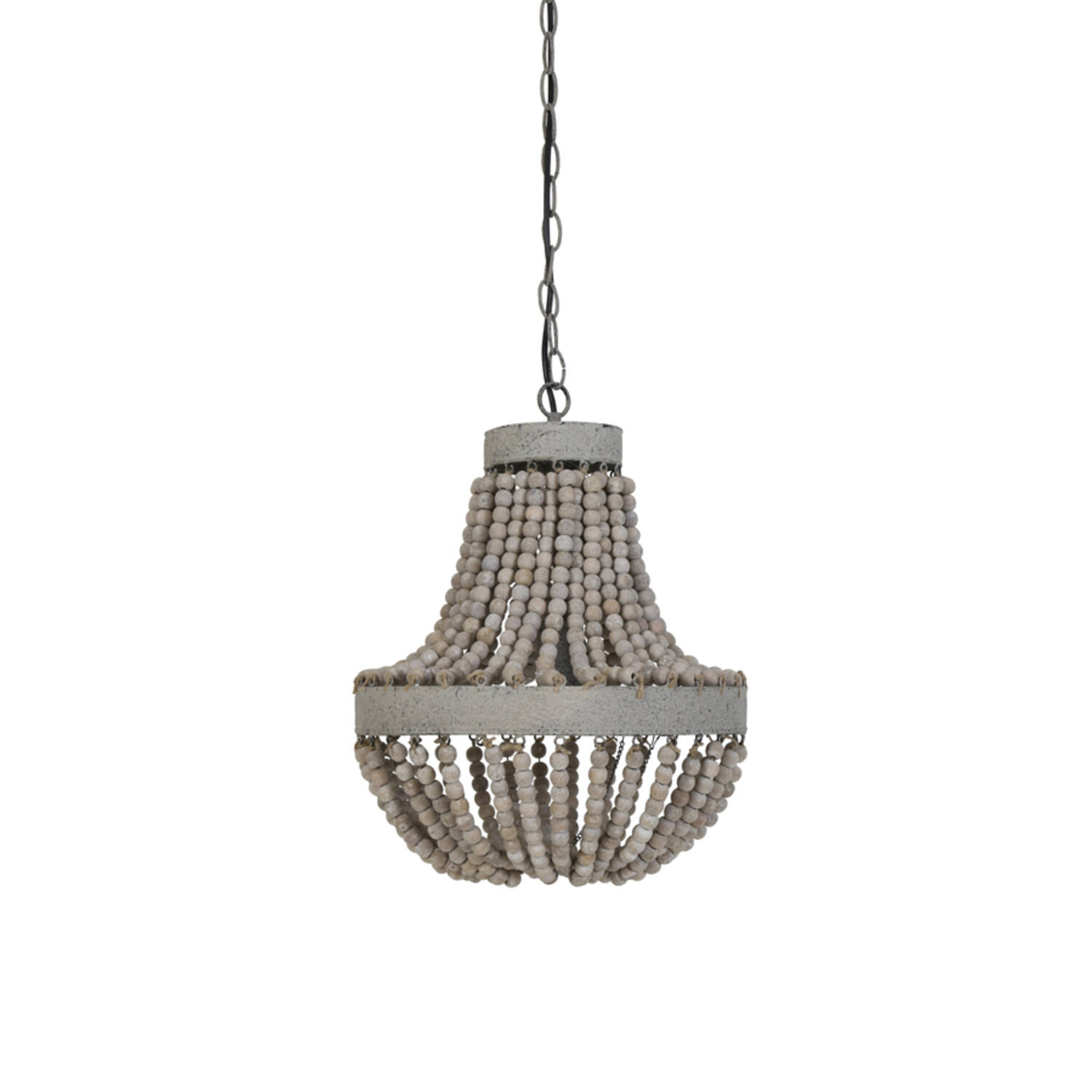 Lámpara colgante de cuentas de madera natural Light & Living Luna - Ø 35,5 cm