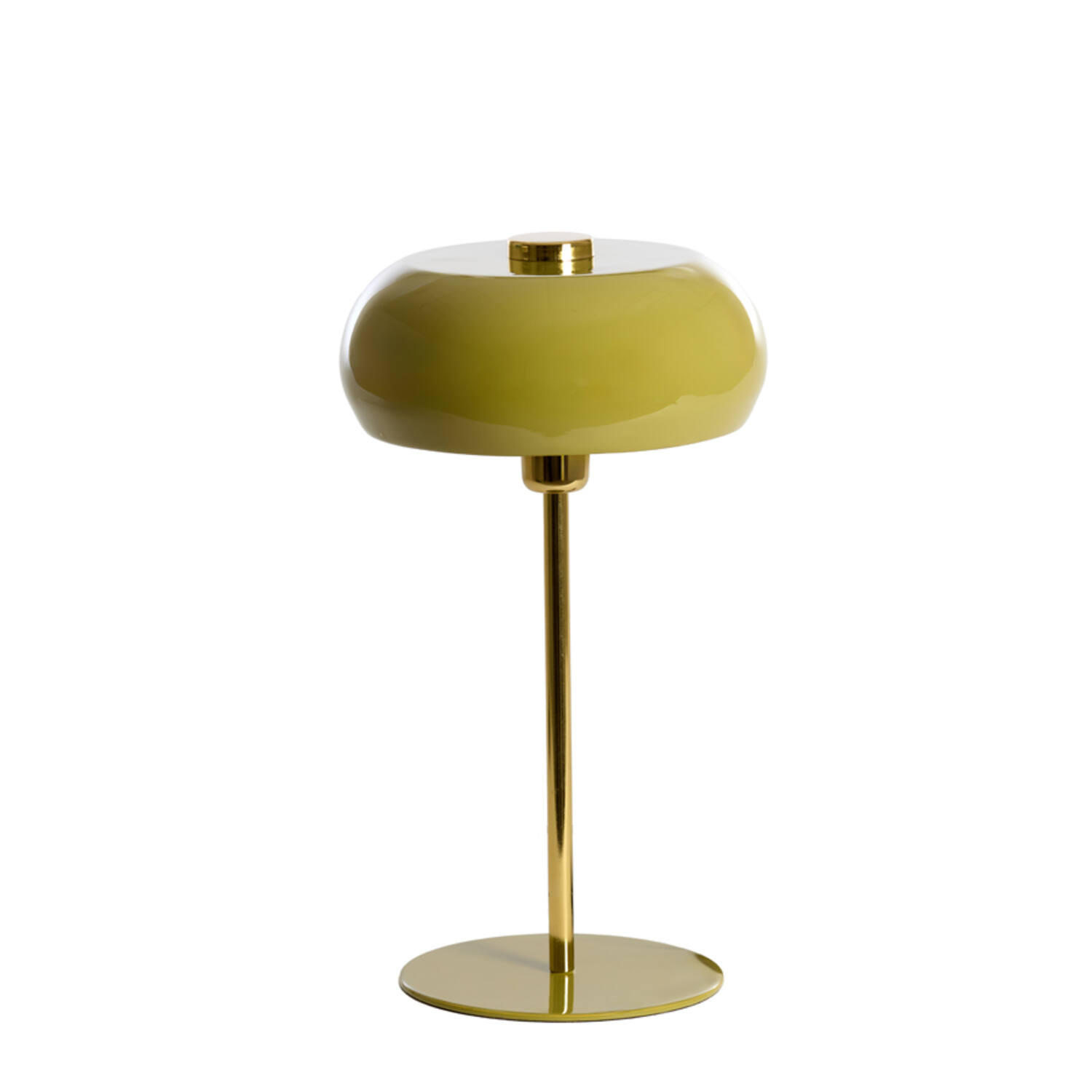 Lámpara dorada de mesa con pequeña pantalla Light & Living Surin - H. 47 cm