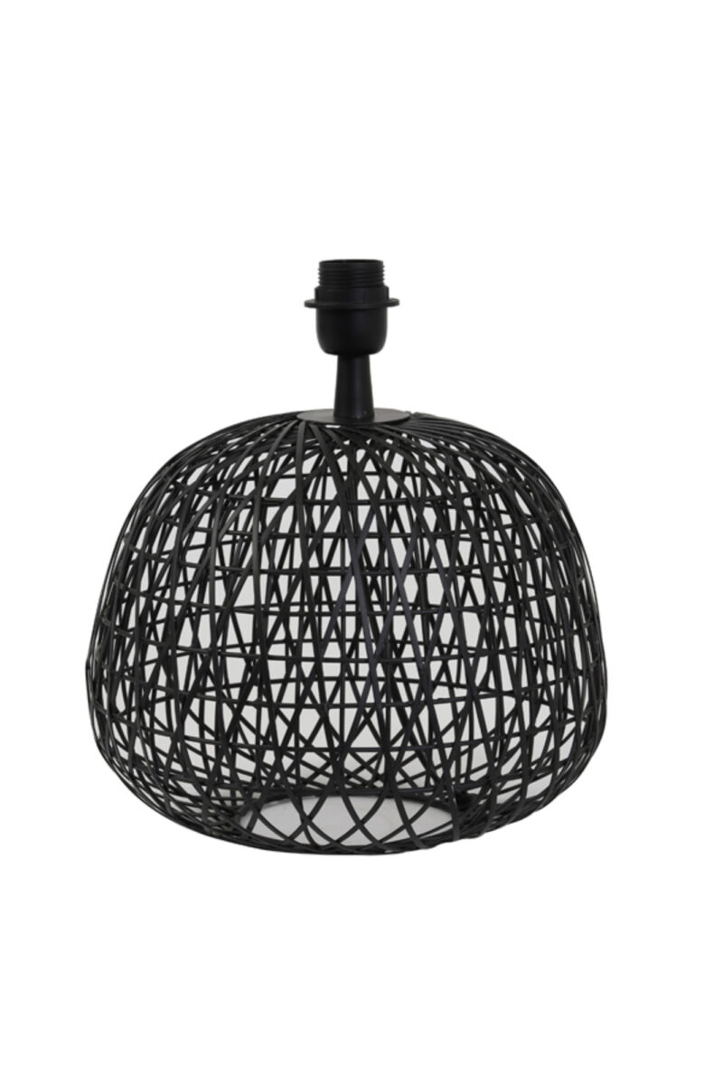 Lámpara de mesa negra Light & Living Alwina con pantalla de alambre en forma de cúpula – H. 28,5 cm - Imagen 2