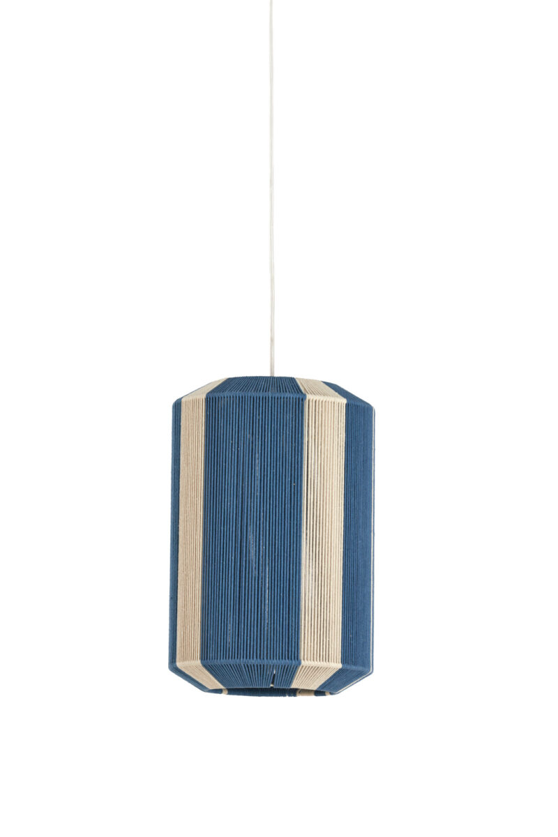 Lámpara colgante azul y blanca con patrón de rayas Light & Living Kozana - Ø 30 cm - Imagen 2