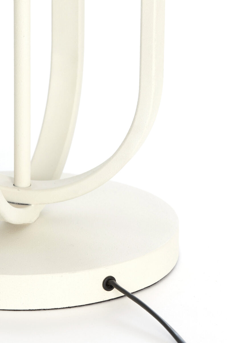Base de lámpara metálica moderna blanca Light & Living Aster - H. 140 cm - Imagen 6