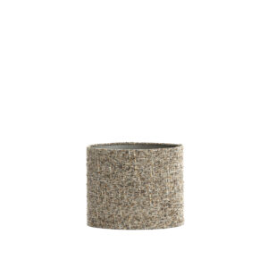 Pantalla de lámpara cilíndrica de tela gris Light & Living Osire - H. 25 cm