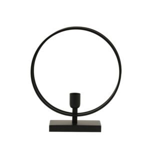 Lámpara de mesa de metal negro Light & Living Rudra - H. 40 cm