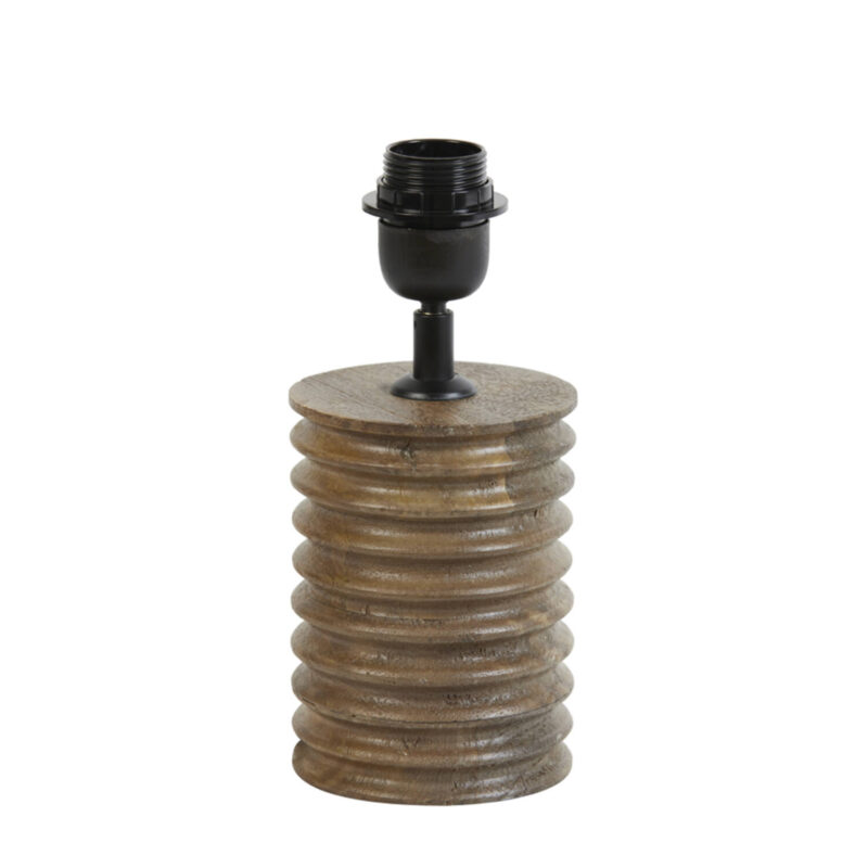 Base de lámpara de madera con portalámparas Light & Living Mauro - H. 25 cm
