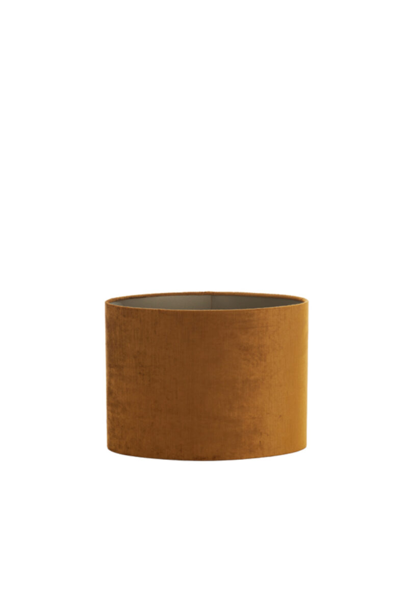 Pantalla de lámpara de terciopelo en color oro Light & Living Gemstone - H. 28 cm - Imagen 2