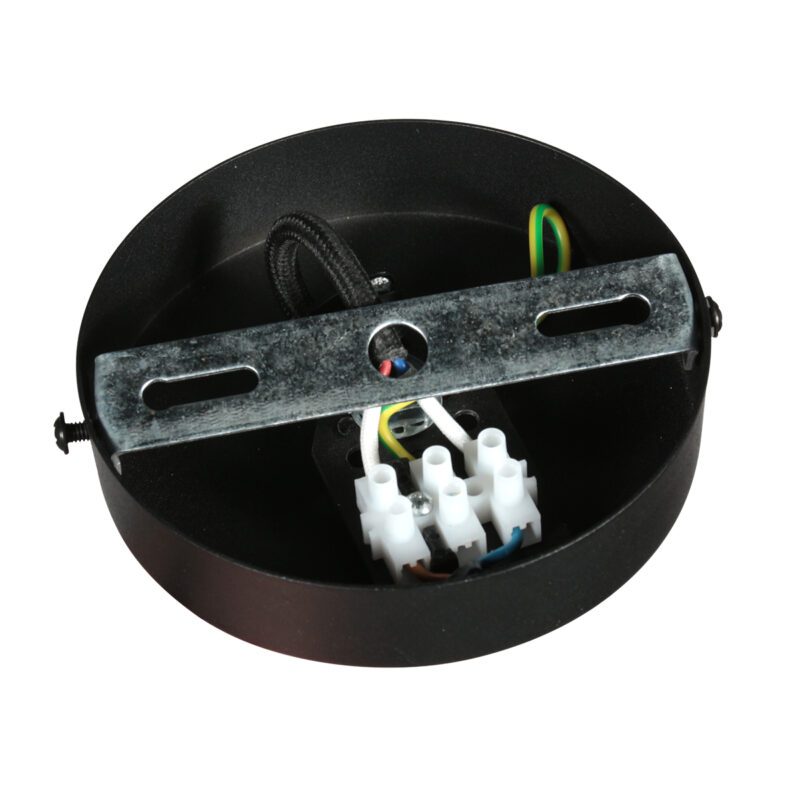 Lámpara colgante de bambú trenzado en negro y natural Mexlite HaloSwap - Ø 50 cm - Imagen 11