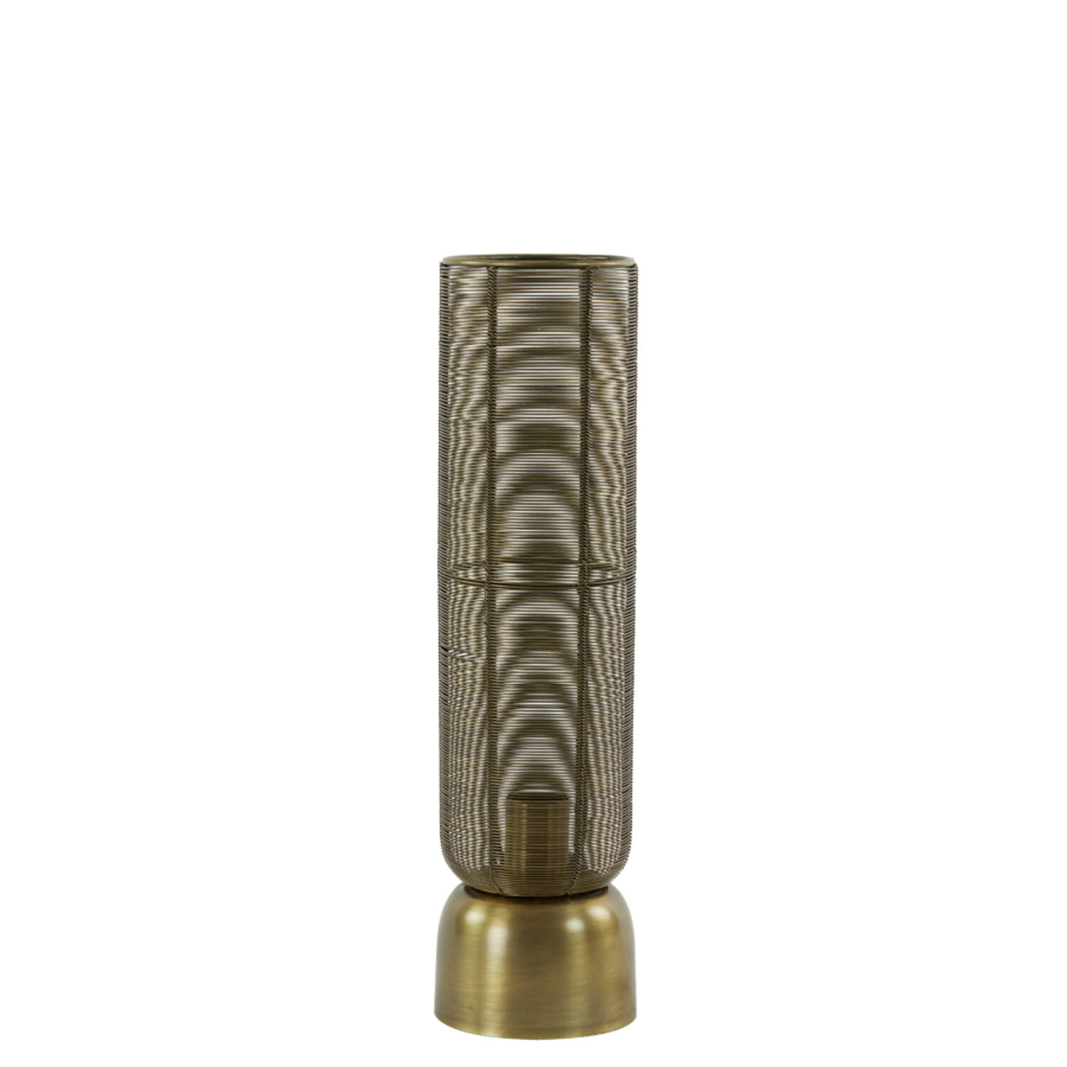 Lámpara cilíndrica dorada metálica Light & Living Lezuza – H. 49,5 cm