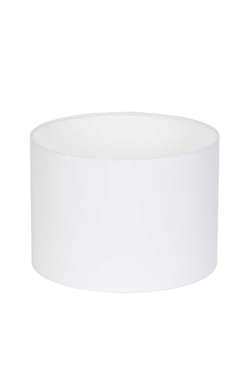 Pantalla de lámpara en forma de cilindro de color blanco Light & Living Polycotton - Ø 35 cm - Imagen 4