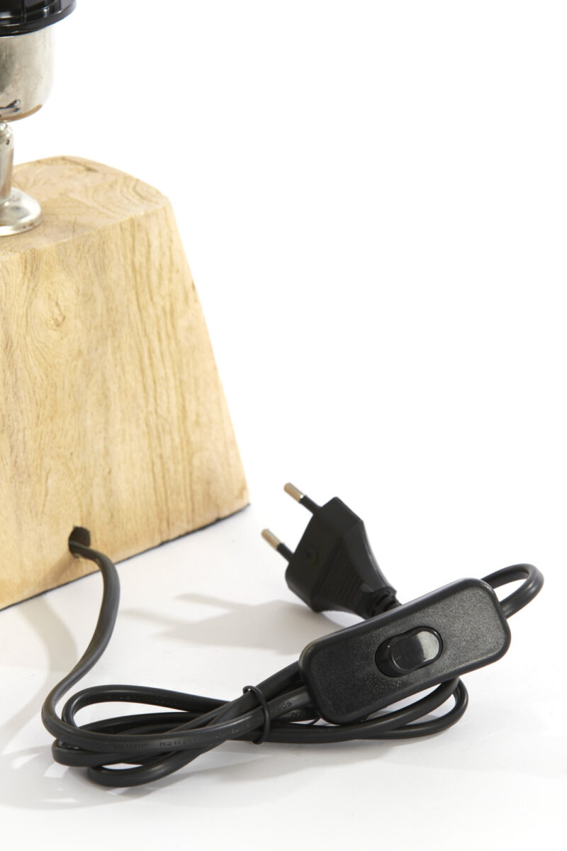 Base de lámpara de madera con casquillo metálico Light & Living Kardan - H. 21 cm - Imagen 6