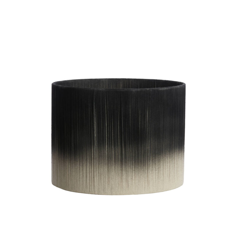 Pantalla de lámpara cilíndrica negro-gris Light & Living Tossa - Ø 40 cm