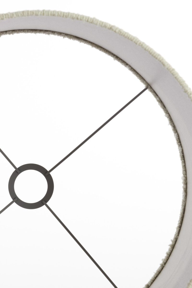 Pantalla de lámpara cilíndrica de tela beige Light & Living Bolero - Ø 50 cm - Imagen 4
