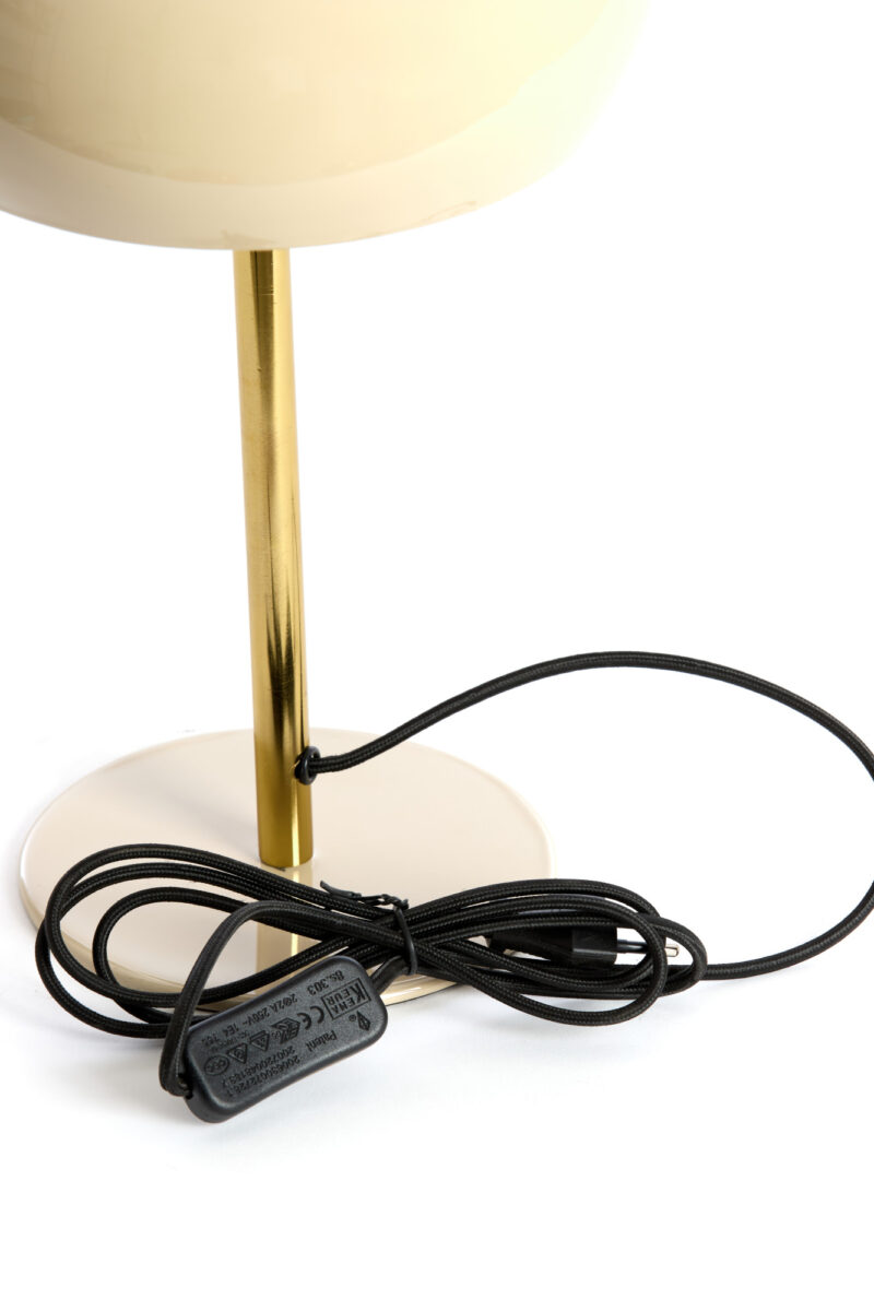 Lámpara de mesa dorada Light & Living Surin con pantalla de tela – H. 34 cm - Imagen 6