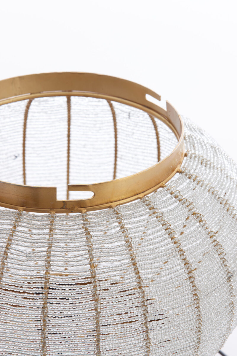 Lámpara dorada con pantalla textil Light & Living Cetara - Ø 33 cm - Imagen 4