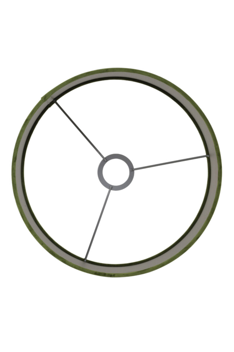 Pantalla de tela verde en forma de cilindro Light & Living Velours - Ø 25 cm - Imagen 3