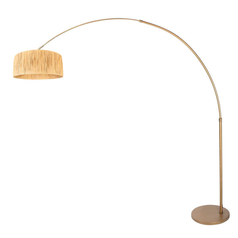 Lámpara clásica bronce con pantalla de esparto Steinhauer Sparkled Light - Imagen 2