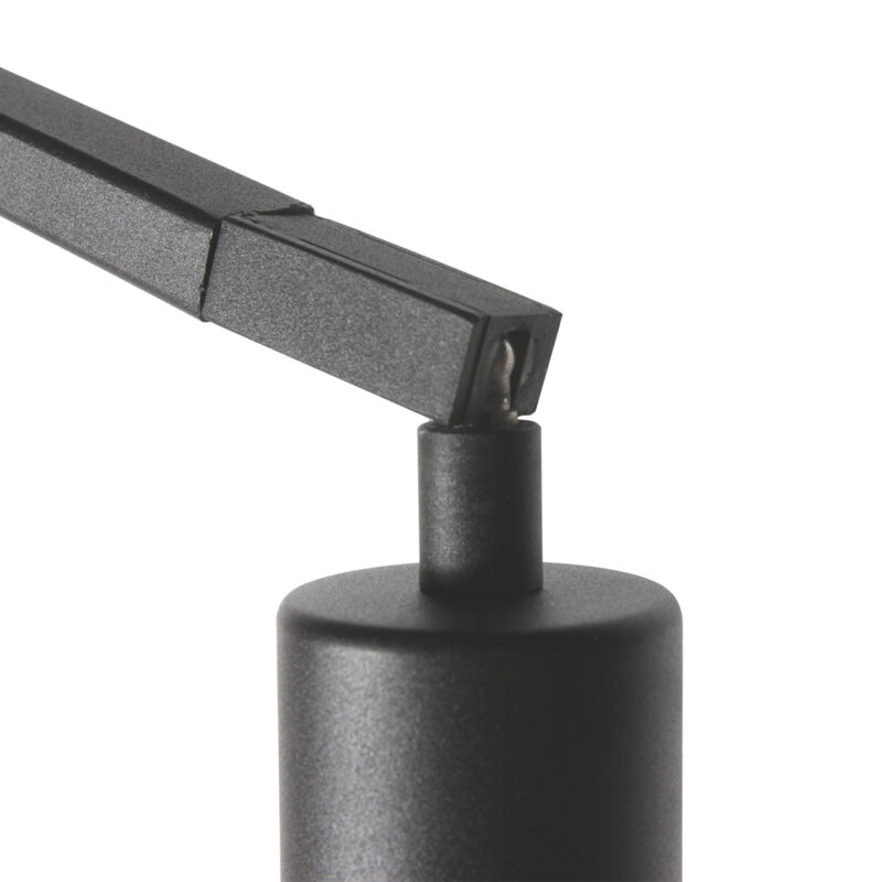 Lámpara negra con brazo y pantalla gris Anne Lighting ZigZag - Imagen 4