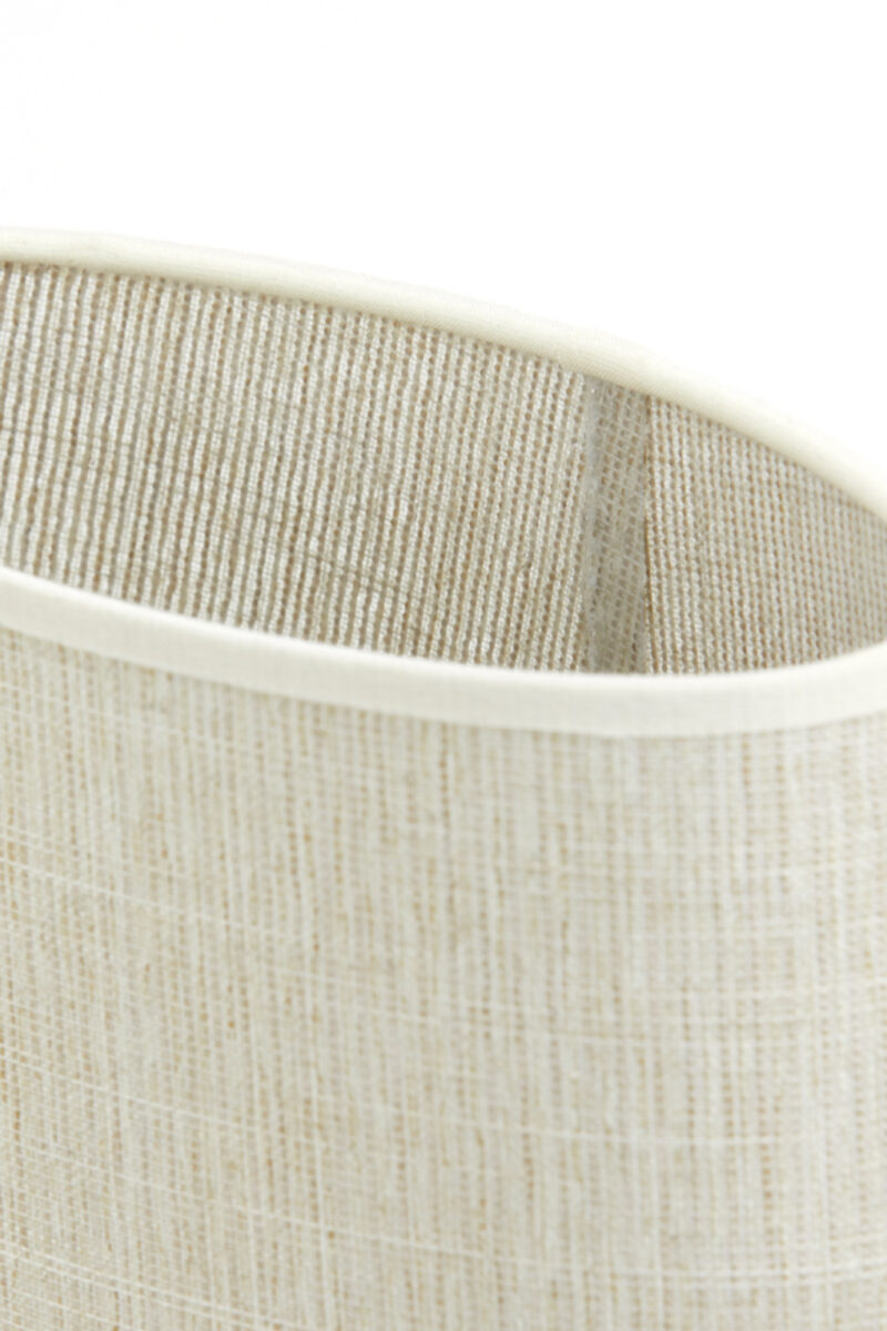 Pantalla de lámpara cilíndrica beige para interiores Light & Living Breska - H. 23 cm - Imagen 7