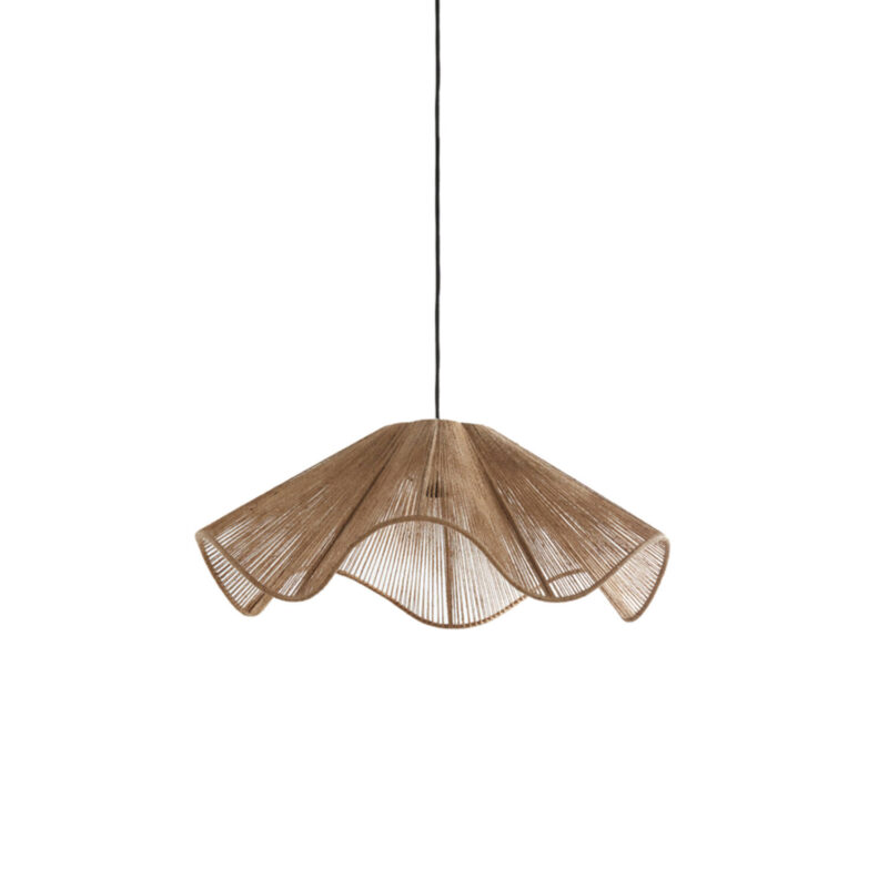 Lámpara colgante de tela natural tejida Light & Living Fodara - Ø 60 cm