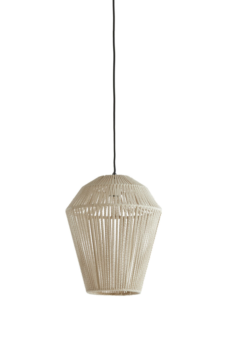 Lámpara beige textil de estilo acogedor Light & Living Deya - Ø 30 cm - Imagen 2