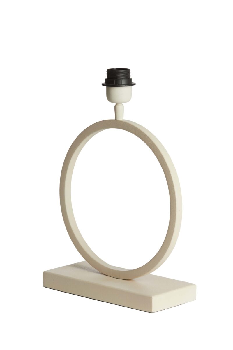 Base de lámpara beige moderna con forma circular Light & Living Liva - Imagen 3
