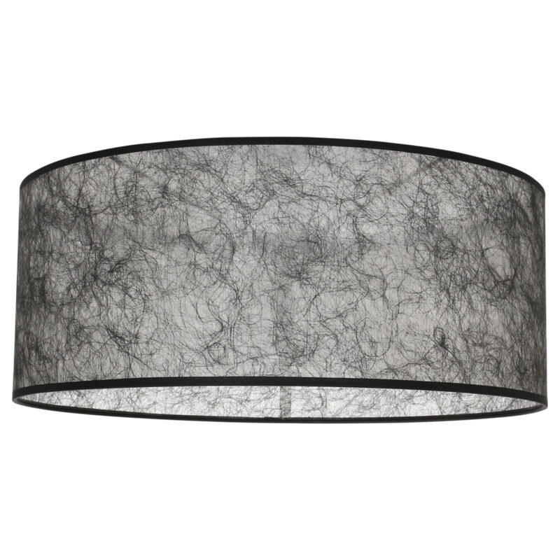 Lámpara negra moderna con pantalla de lino Anne Lighting ZigZag - Imagen 5