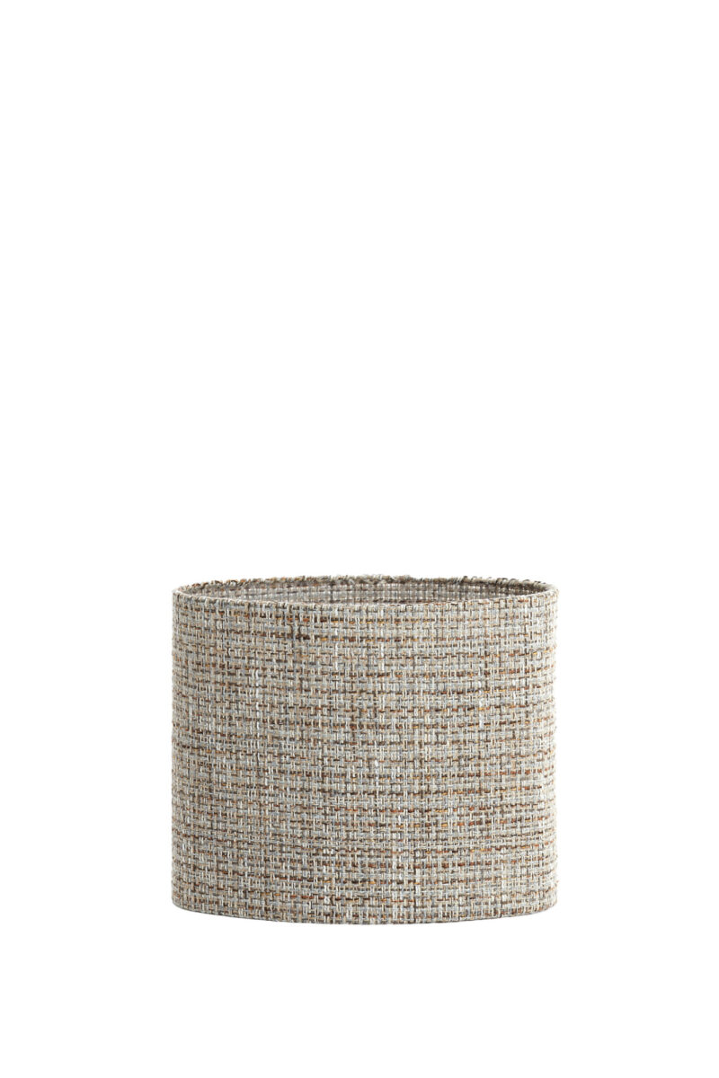 Pantalla de lámpara de estructura beige de tela Light & Living Okavi - H. 25 cm - Imagen 2