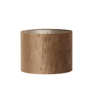 Pantalla de terciopelo en tono dorado Light & Living Flair – Ø 40 cm