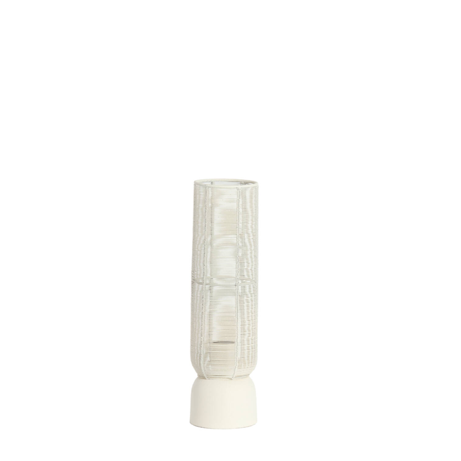 Lámpara cilíndrica blanca con estructura de alambre Light & Living Lezuza – H. 39,5 cm