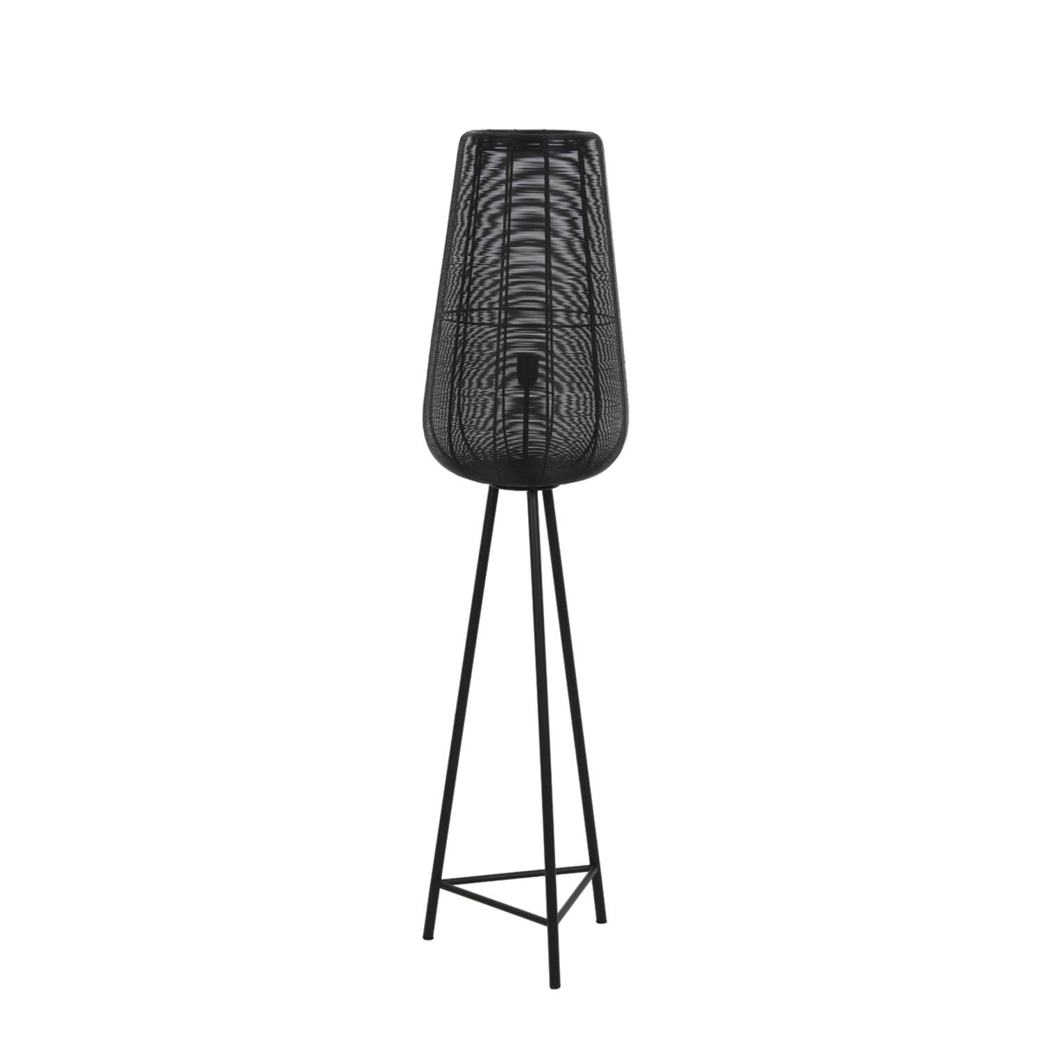 Lámpara de pie negra de metal decorativa Light & Living Adeta – H. 147 cm
