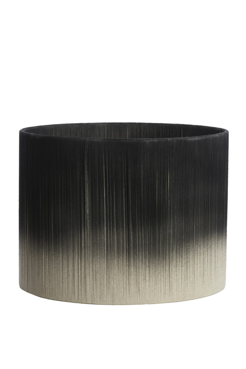 Pantalla de lámpara cilíndrica negro-gris Light & Living Tossa - Ø 40 cm - Imagen 2