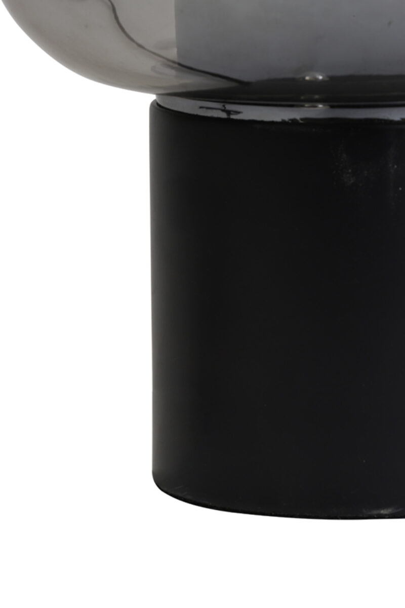 Lámpara de mesa cilíndrica en vidrio ahumado Light & Living Arturan – H. 43,5 cm - Imagen 3