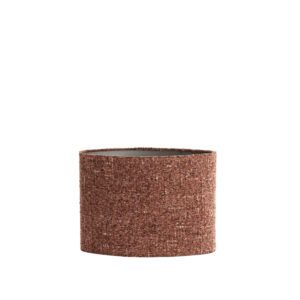 Pantalla de lámpara de tela en forma de cilindro marrón Light & Living Osire - H. 28 cm