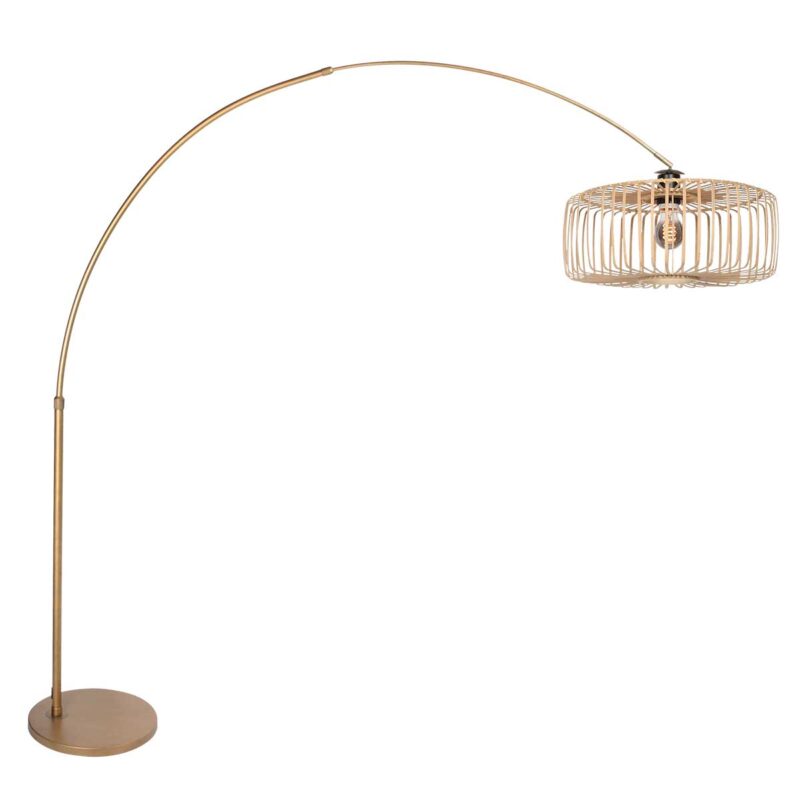 Lámpara bronce con pantalla color natural Steinhauer Sparkled Light