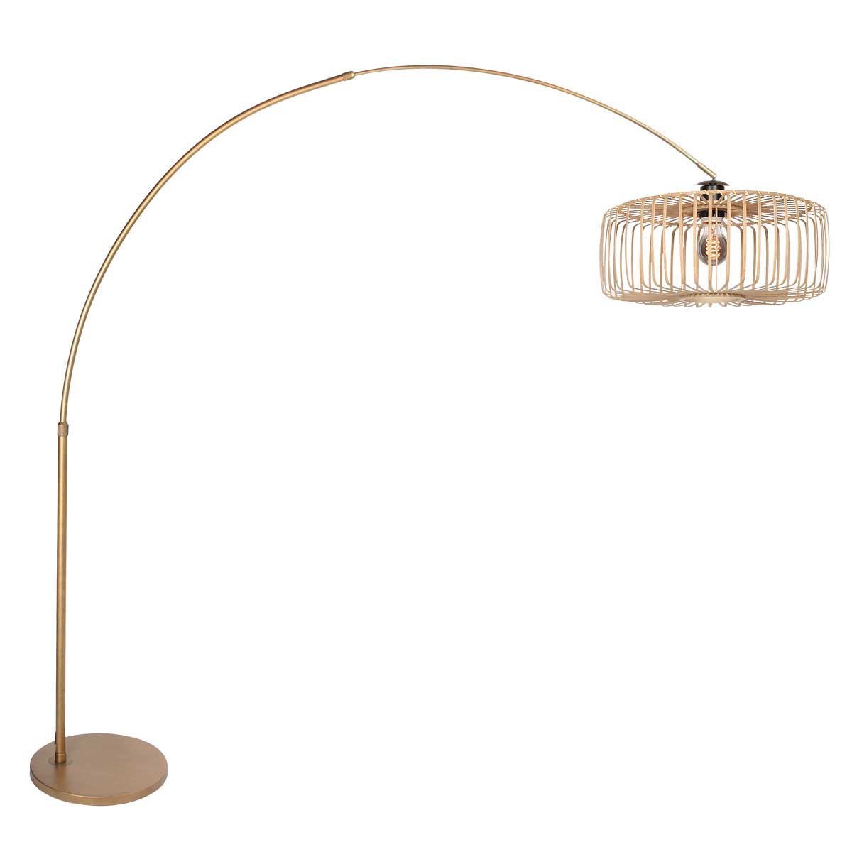 Lámpara bronce con pantalla color natural Steinhauer Sparkled Light