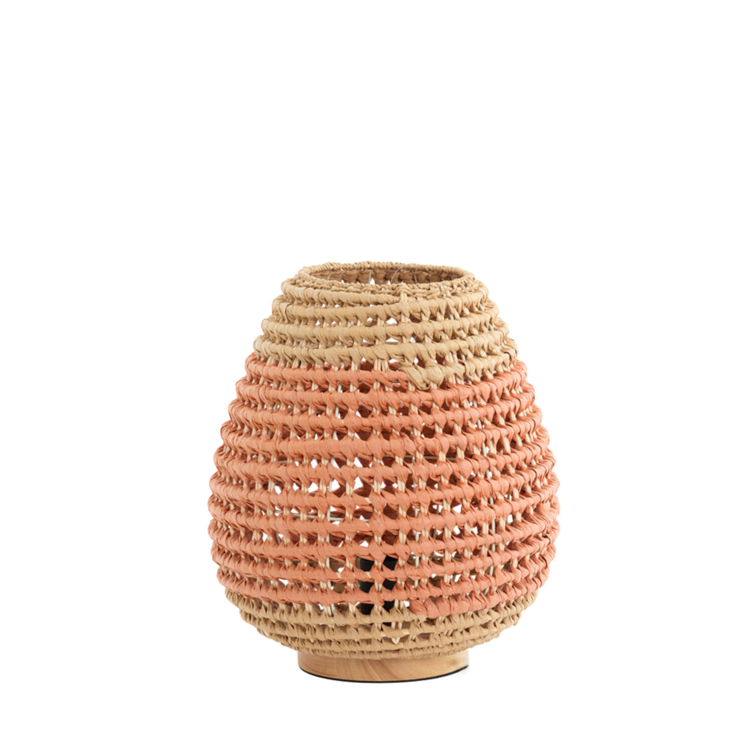Lámpara trenzada en tonos naturales Light & Living Kalipa - H. 34,5 cm