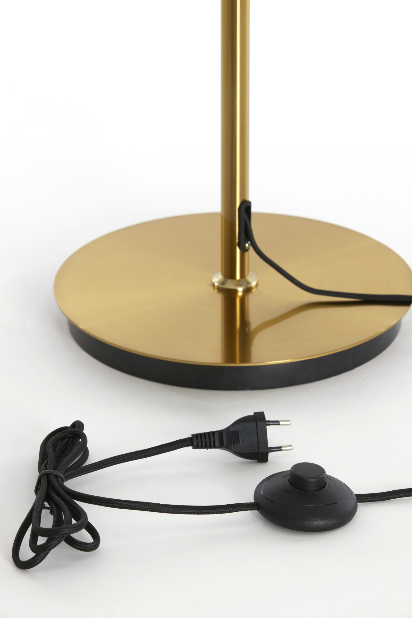 Lámpara de pie dorado/verde con pantalla de vidrio acanalado Light & Living Fungo - Imagen 7