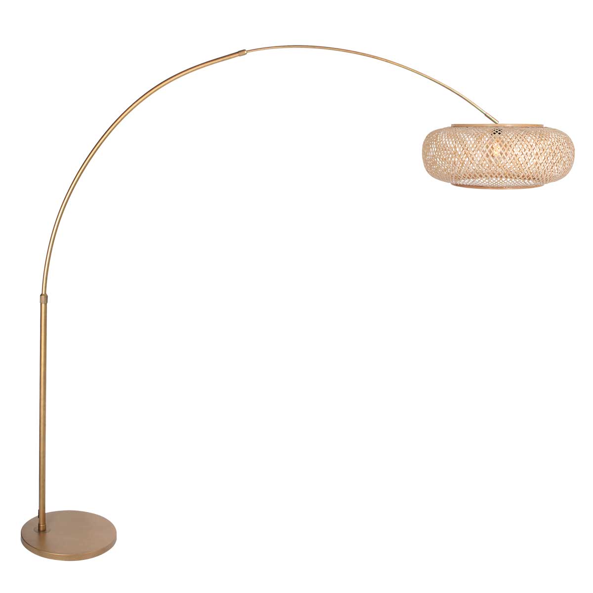 Lámpara clásica bronce con pantalla de bambú Steinhauer Sparkled Light