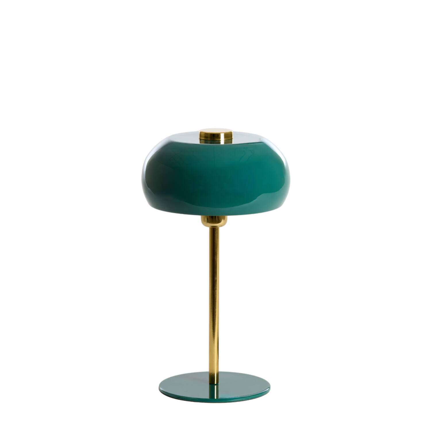 Lámpara de escritorio verde con acabado brillante Light & Living Surin - H. 40 cm