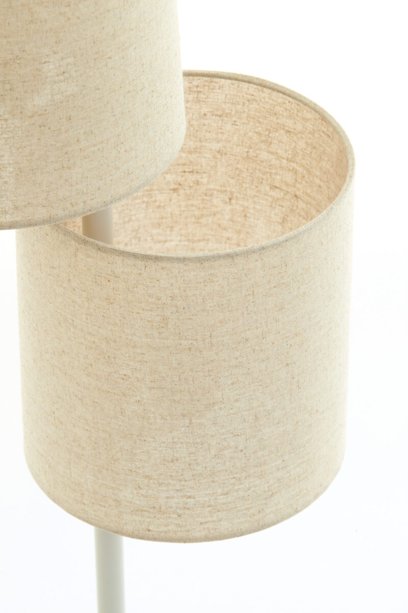Lámpara de pie beige con pantallas decorativas Light & Living Benigno - H. 155,5 cm - Imagen 4