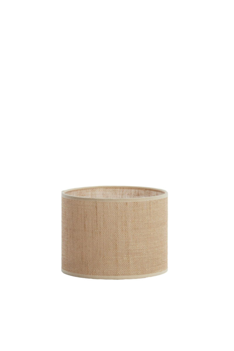 Pantalla de lámpara en forma de cilindro de tela beige Light & Living Sendai - Ø 20 cm - Imagen 2