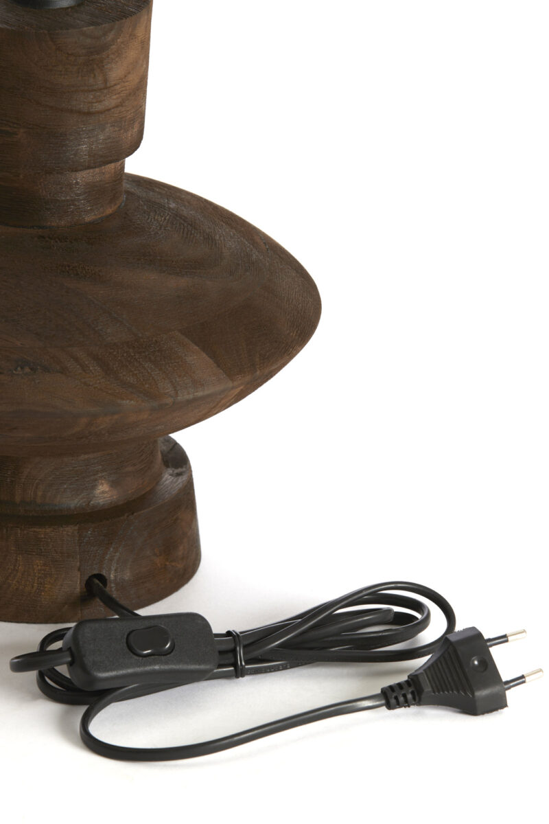 Base de lámpara de madera diseño Light & Living Fiera - H. 25 cm - Imagen 6