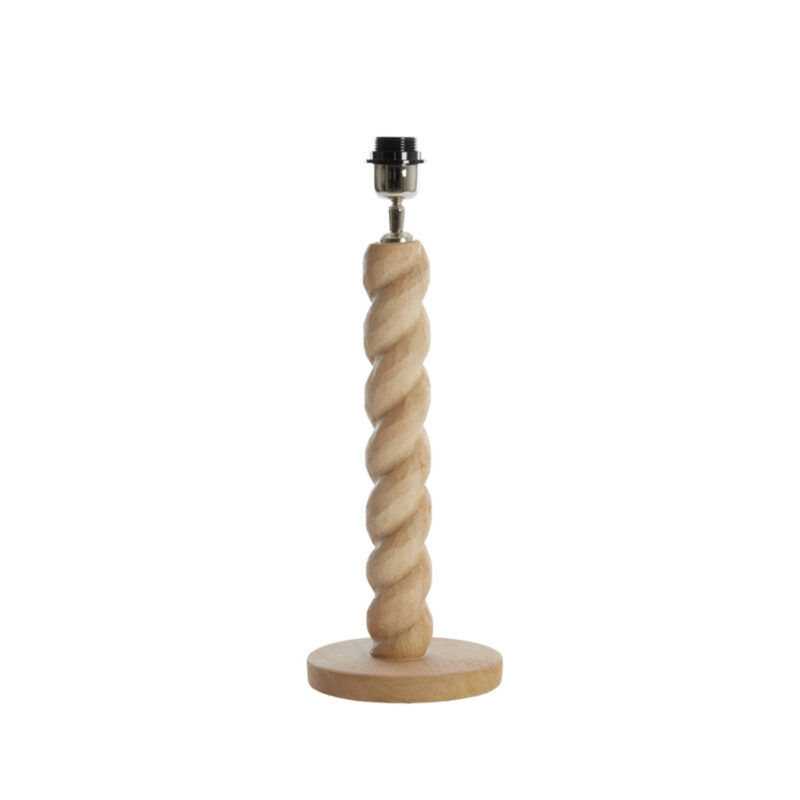 Base de lámpara de madera torneada Light & Living Nanno - H. 45 cm