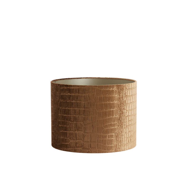 pantalla de lámpara de impresión de cocodrilo marrón Light & Living Praya - Ø 40 cm