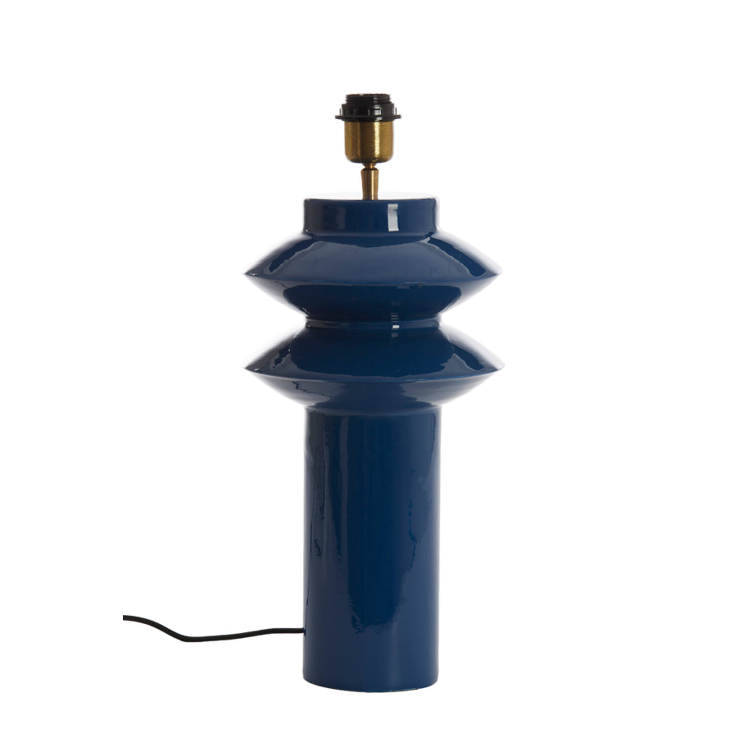 Base de lámpara de cerámica azul Light & Living Petch - H. 40 cm