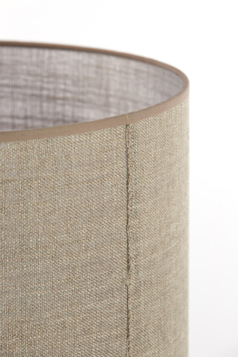 Pantalla de lámpara de tela cilíndrica beige Light & Living Caden - Ø 40 cm - Imagen 7