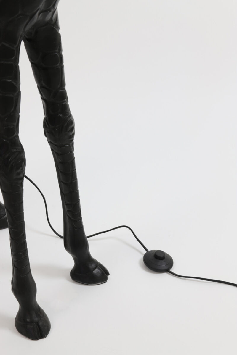 Lámpara de pie grande con forma de jirafa negra Light & Living Giraffe – H. 184 cm - Imagen 8