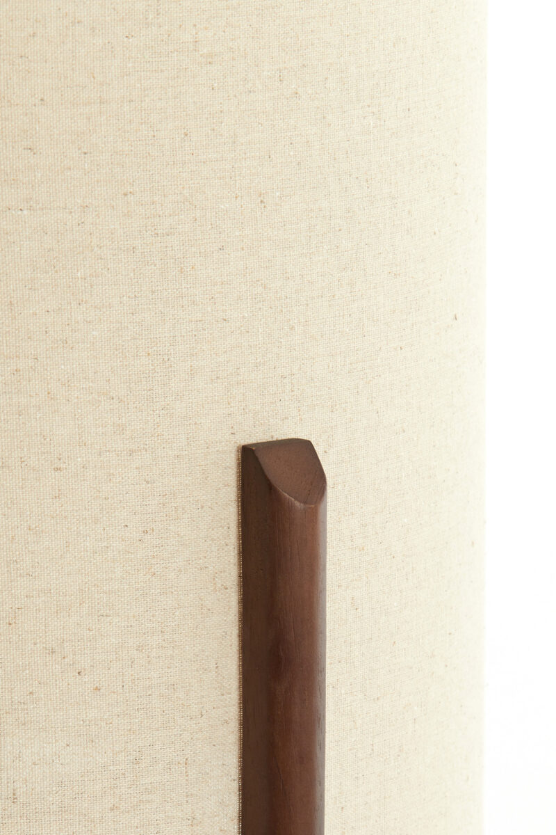 Lámpara de tela en forma de cilindro de color beige Light & Living Litto - H. 33 cm - Imagen 5