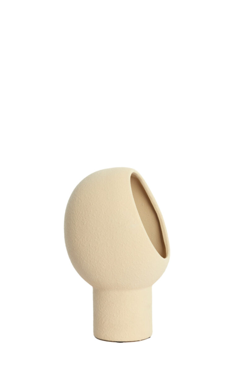 Lámpara de mesa redonda beige Light & Living Monk - H. 30 cm - Imagen 4